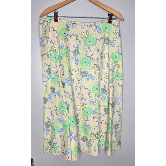 Susan Bristol Dresses & Skirts - Susan Bristol Women's Lace Floral A-Line Skirt Size 12 Knee Length Flower Power